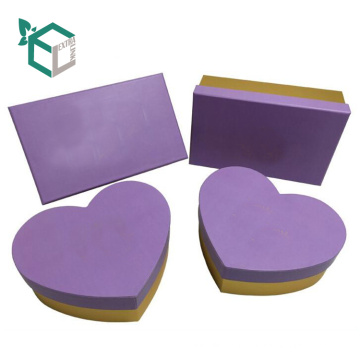 Пользовательские логотип причудливая бумажная коробка подарка формы сердца для шоколада